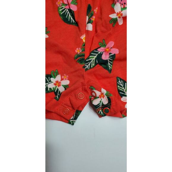 Carter's Red Fruit Flower Flutter Sleeves Romper Shorts Baby Girl 12 Months - Picture 5 of 5
